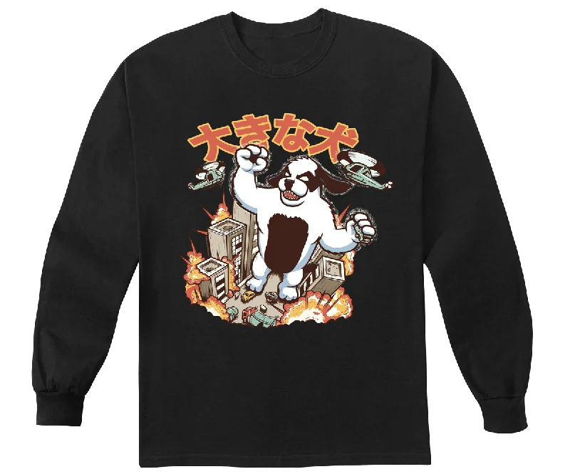 - ​​Christmas pet Christmas clothingKaiju Dog Long Sleeve T-shirt