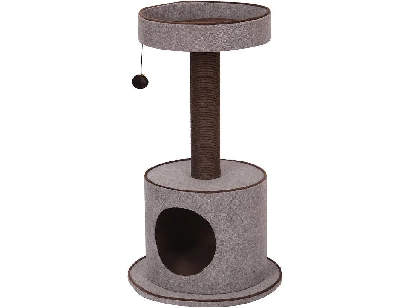  -Anti-scratch scratching board AND cat bed in oneScratching Tree Trend York 45X45X80,5Cm Grey