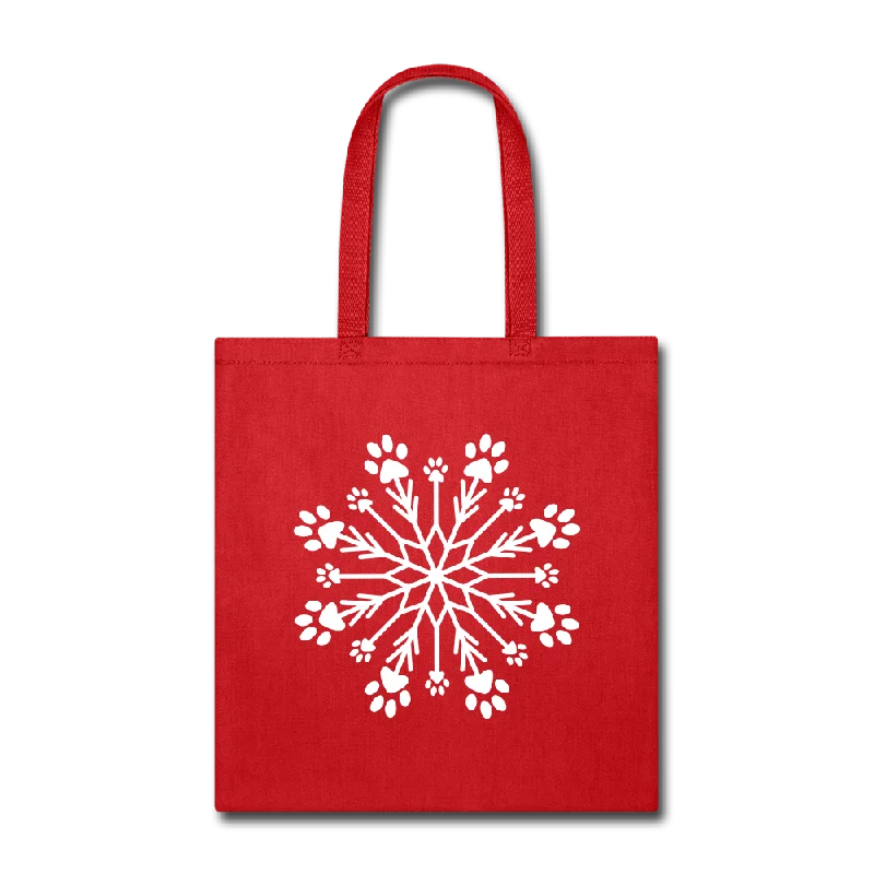 - Custom pet birthday cakePaw Snowflake Tote Bag