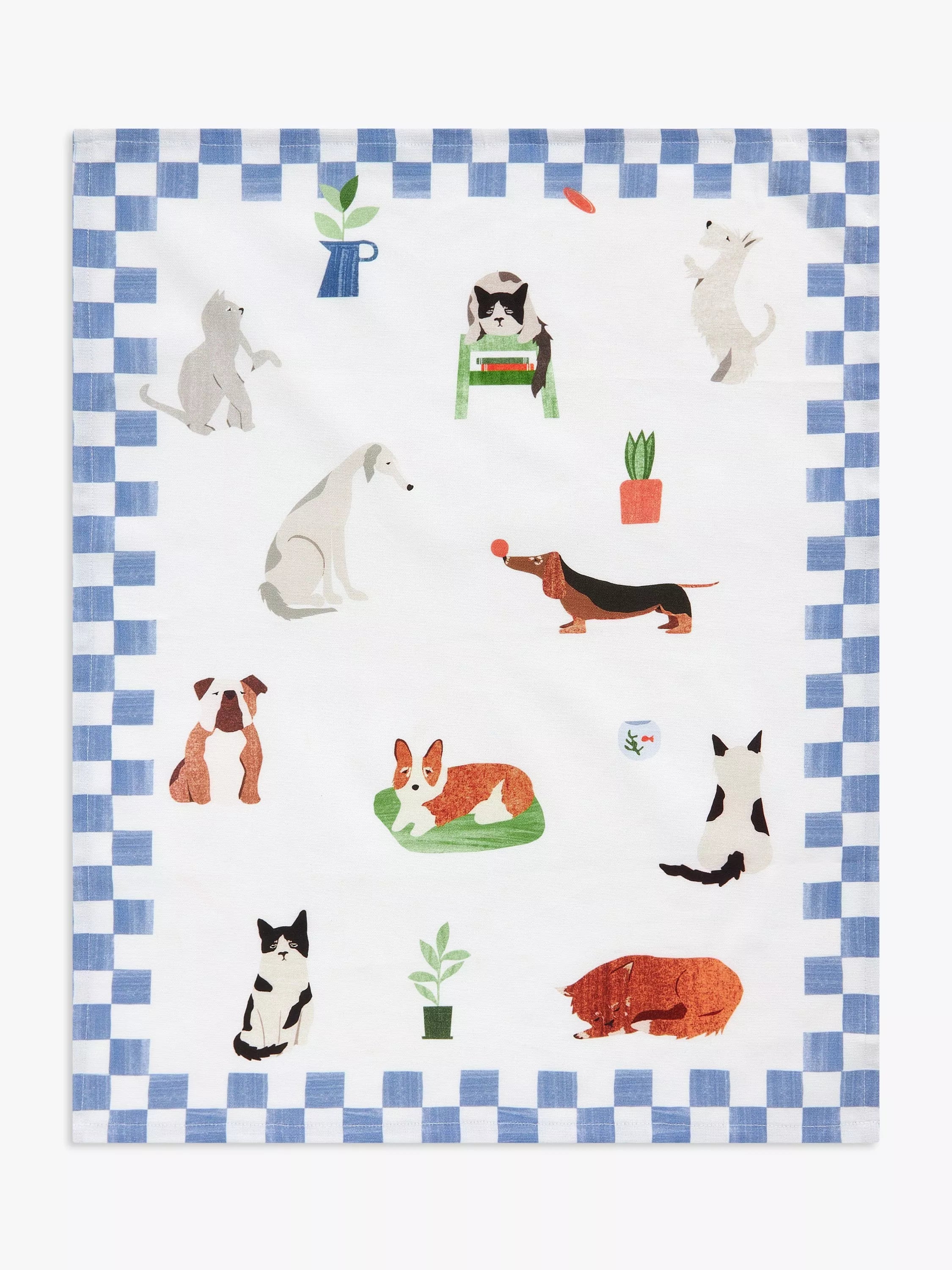 - Pet stroller can be taken on the planeJohn Lewis Cats & Dogs Print Cotton Tea Towel, Blue/Multi