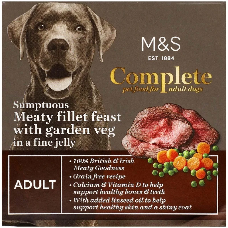 - Special food for puppiesM&S Fillet Feast with Garden Veg Adult Dog Food 150g