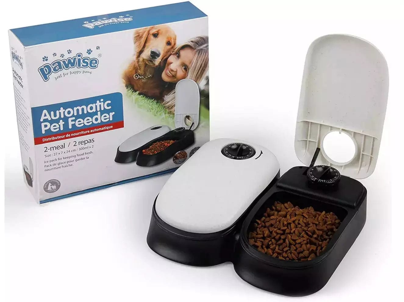 - Pet stroller can be taken on the planePAWISE  auto feeder-double 27x7x24cm