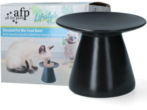 - Pet fence foldable indoorAFP Liftstyle4Pets - Elevated Pet Wet Food Bowl - Charcoal