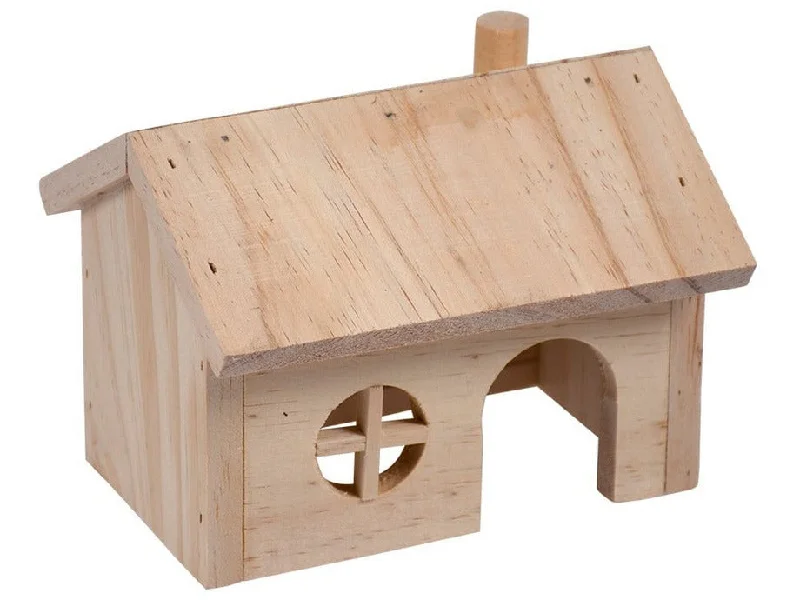 - Car dog seat beltSmall Animal Wooden Lodge Gable Roof 15X11X12Cm