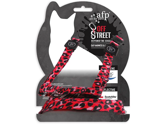 - Pet monitor with cameraAFP Off Street - Cat Harness & Leash Set - Leopard