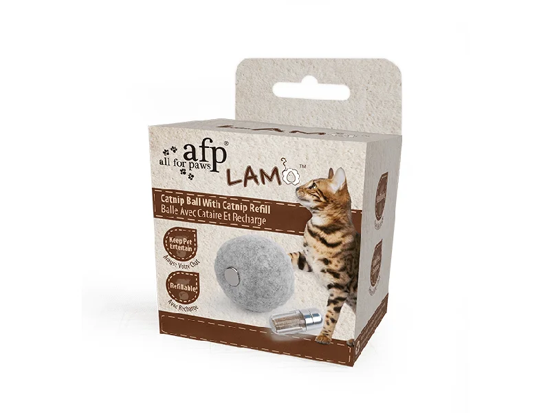 - Automatic temperature adjustment cat bedAFP Lambswool-catnip ball with catnip refill