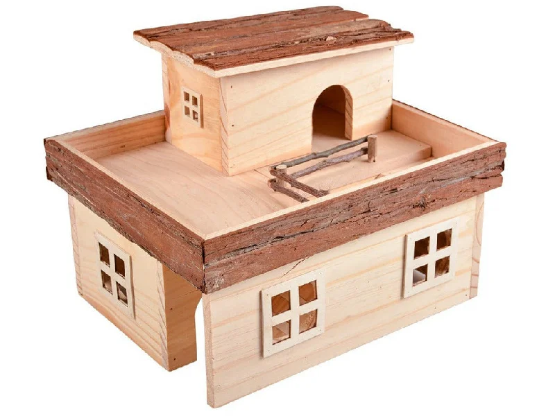 - Cat anti-jump window safety netSmall Animal Wooden Mansion 31X25X24Cm