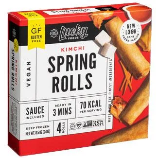 - Air box TSA certified check-inLucky Foods - Spring Rolls Kimchi Gluten Free, 8.5oz | Pack of 8