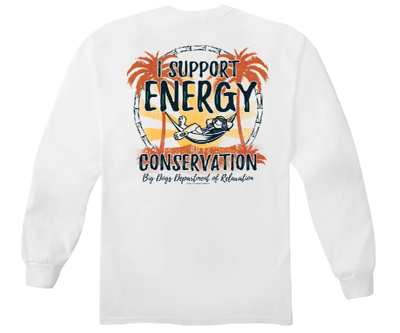 - Parrot climbing and standing wooden frameEnergy Conservation Long Sleeve T-shirt