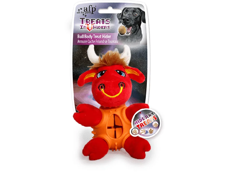 - Teething and chewing toys for puppiesAFP Treat Hider-Bull Body Treat Hider